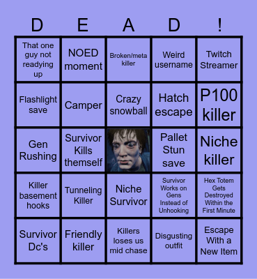Dead By Daylight BINGO Card