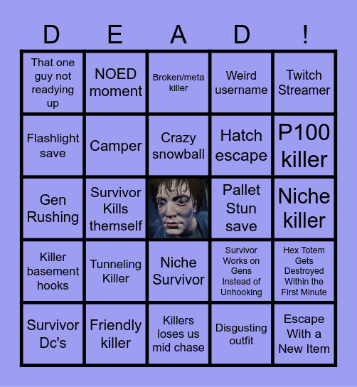 Dead By Daylight BINGO Card