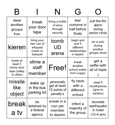 anti bingo Card