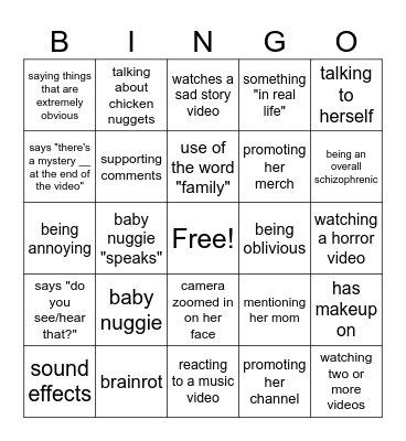 AnythingAlexia Bingo Card