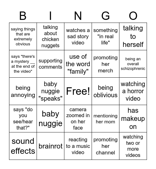 AnythingAlexia Bingo Card
