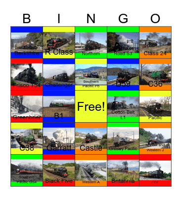 Steam Giants that I would like to design one day Bingo Card