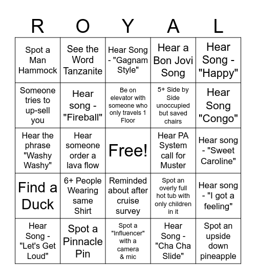 Drinking Game Bingo Card