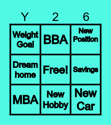 Ebony's Vision Bingo Card