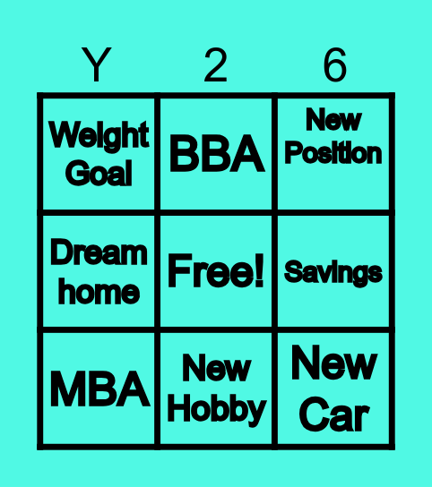 Ebony's Vision Bingo Card