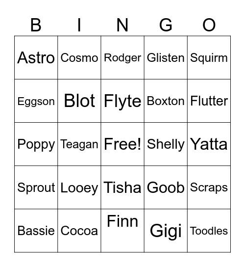 Twisted bingo Card