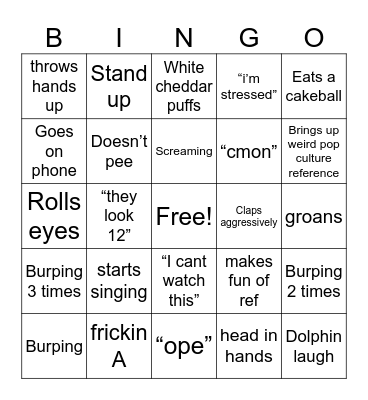 Emily bball Bingo Card