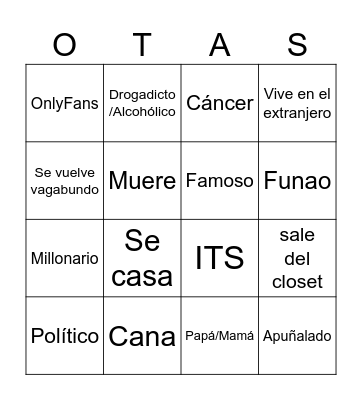 Bingo Alcantarillado Bingo Card