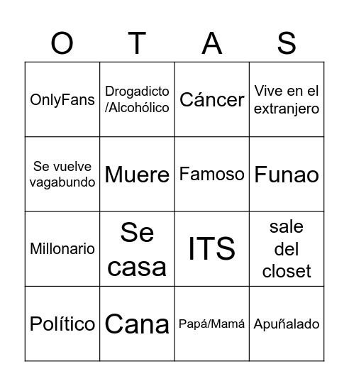 Bingo Alcantarillado Bingo Card