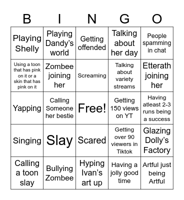 Slay Bingo Card