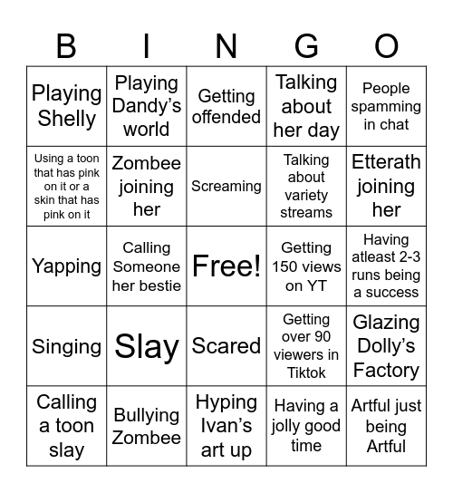Slay Bingo Card