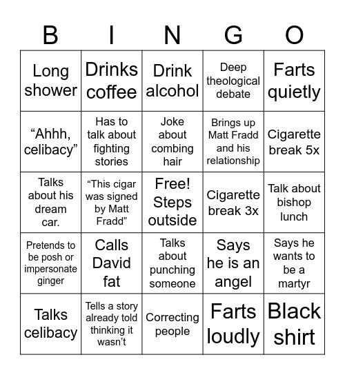 Jon Bingo Card