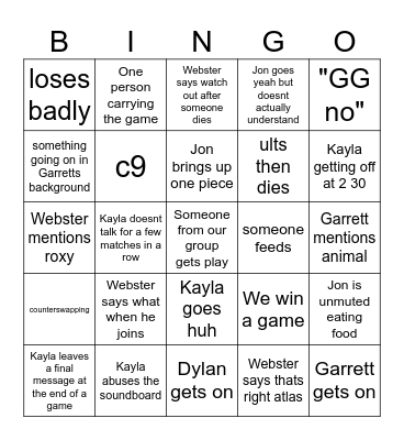 Bingo Card