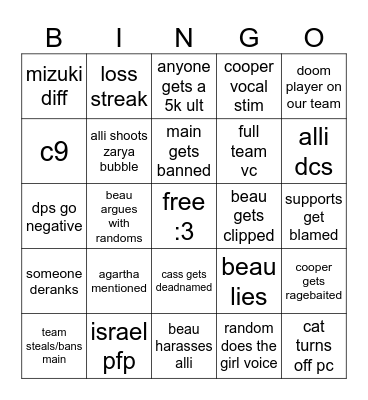 scrapjuice overwatch bingo Card