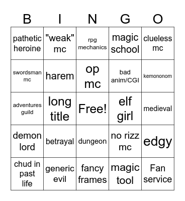 iskai slop v2 Bingo Card