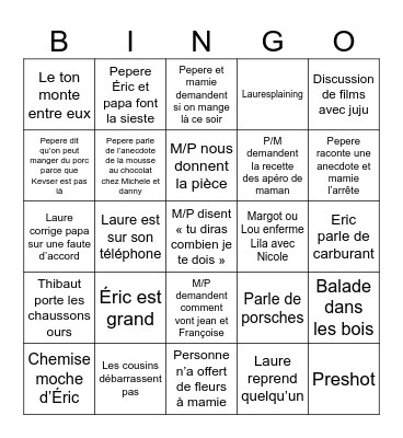 Bingo de Pâques Bingo Card