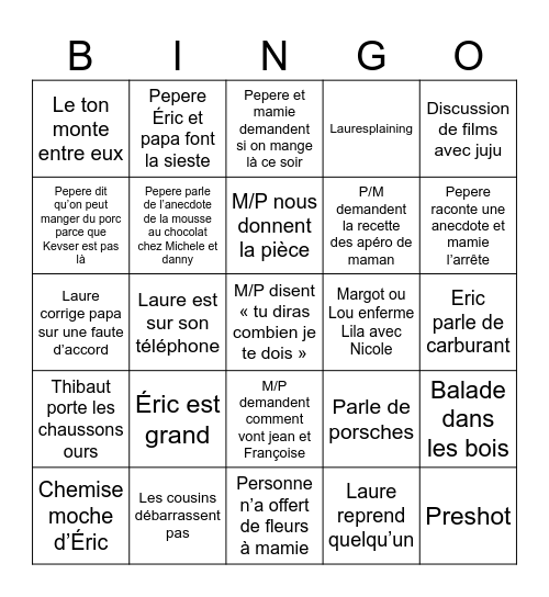 Bingo de Pâques Bingo Card