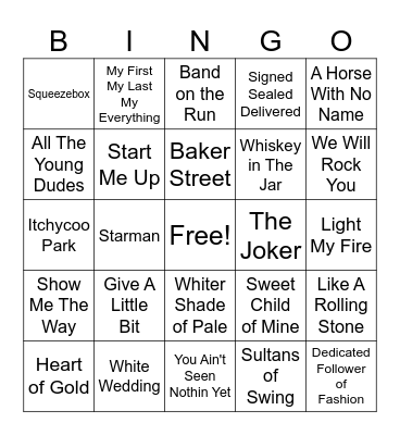 MALE LEGENDS Bingo Card