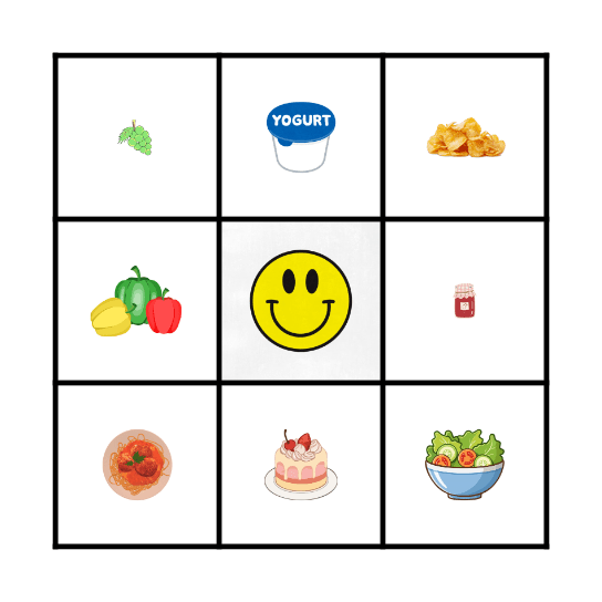 FOOD BINGO Card