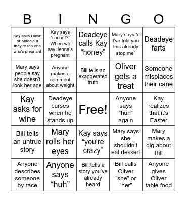 Easter BINGO Card
