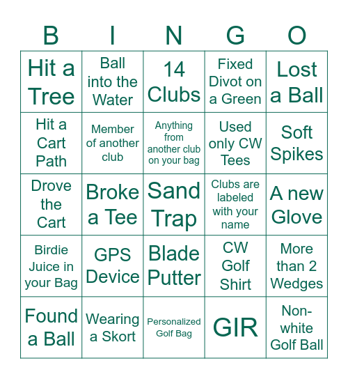 Grip It, Rip It & Sip It Bingo Card