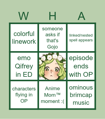 WHA EPISODE 1 BINGO Card