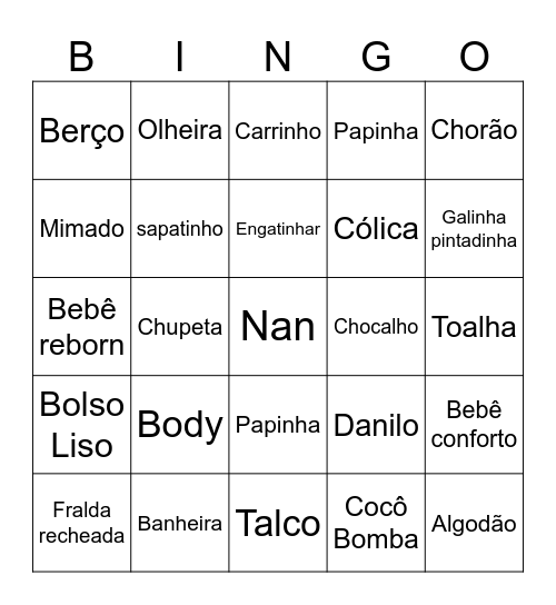 Bingo do Danilo Bingo Card
