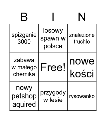 Papaja Bingo Card