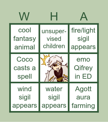 WHA EPISODE 2 BINGO Card