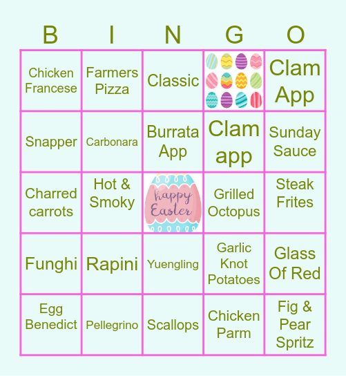 Easter Bingo Card