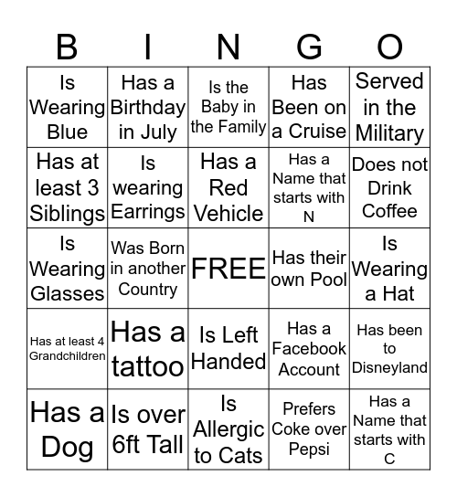 Get to know your Pickleball Friends Bingo Card