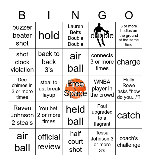 BASKETBALL Bingo Card