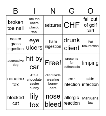 Vet Med BINGO! Bingo Card