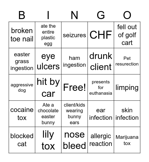 Vet Med BINGO! Bingo Card