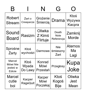 Bingo Szkolnej 38 Bingo Card
