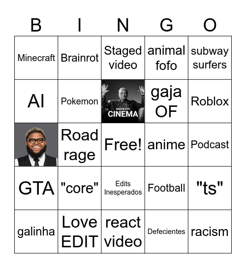 Brainrot Bingo Card