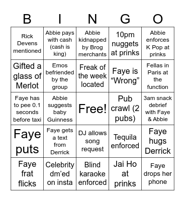 SPAMTRY Bingo Card