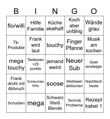 Rosin Bingo Card