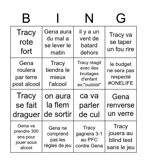 marseille Bingo Card
