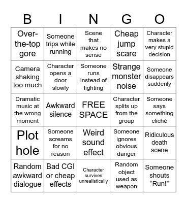 Jaaa Bingo Card