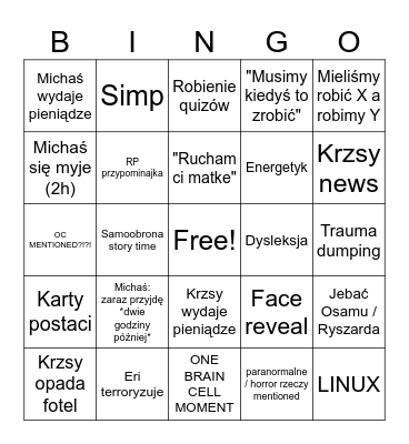 VC Bingo Card
