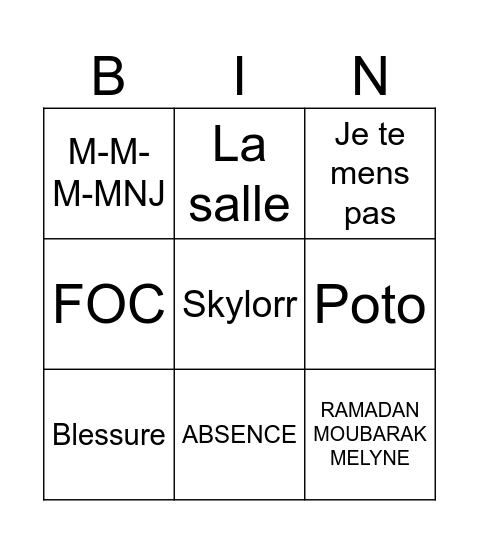 Ja-Ja-J-ay..JAYD..Jayden Bingo Card