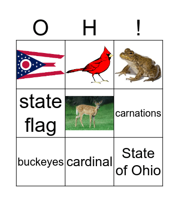 Ohio State Symbols Bingo Card