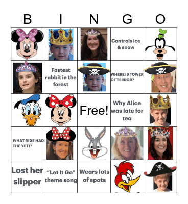 Disney Trip 2026 Bingo Card