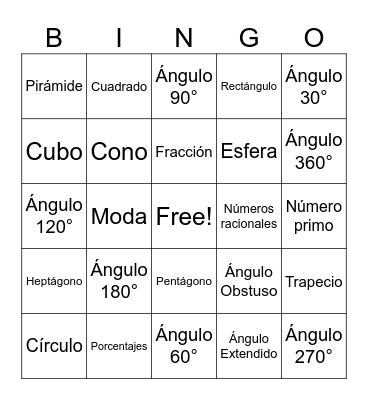 SEMANA DE LA MATEMÁTICA Bingo Card