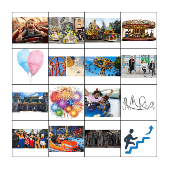 Vamos al parque de atracciones Bingo Card