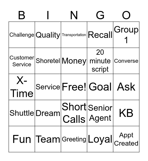 ALL STARS BINGO Card