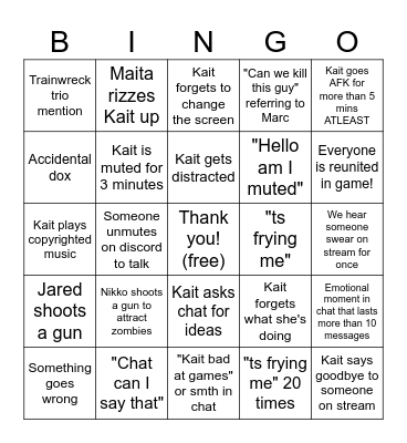 we build on that 42 till we're unstable bingo Card