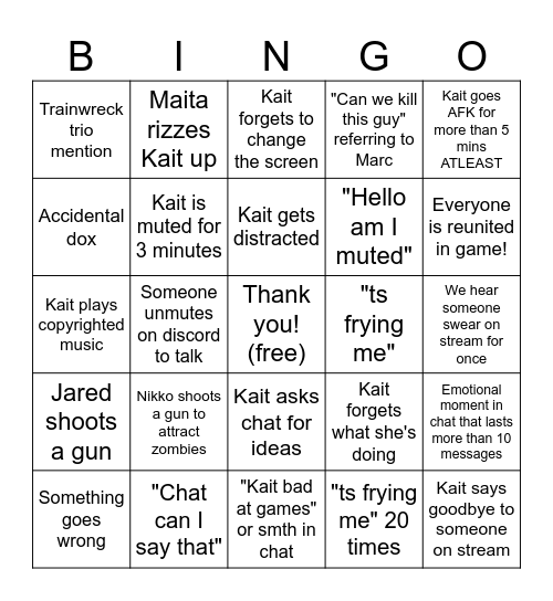 we build on that 42 till we're unstable bingo Card