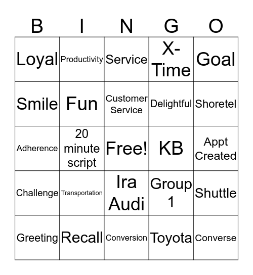 ALL STARS BINGO Card